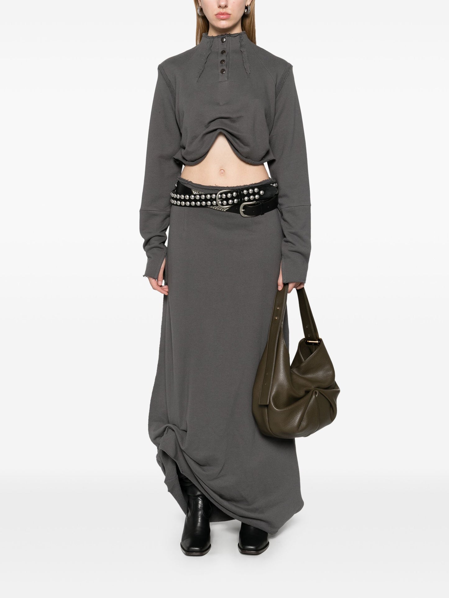 AMISH CROPPED JUMPER CHARCOAL