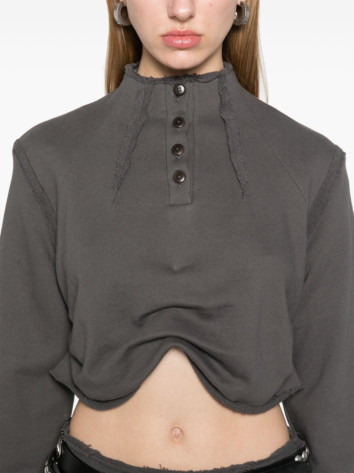 AMISH CROPPED JUMPER CHARCOAL