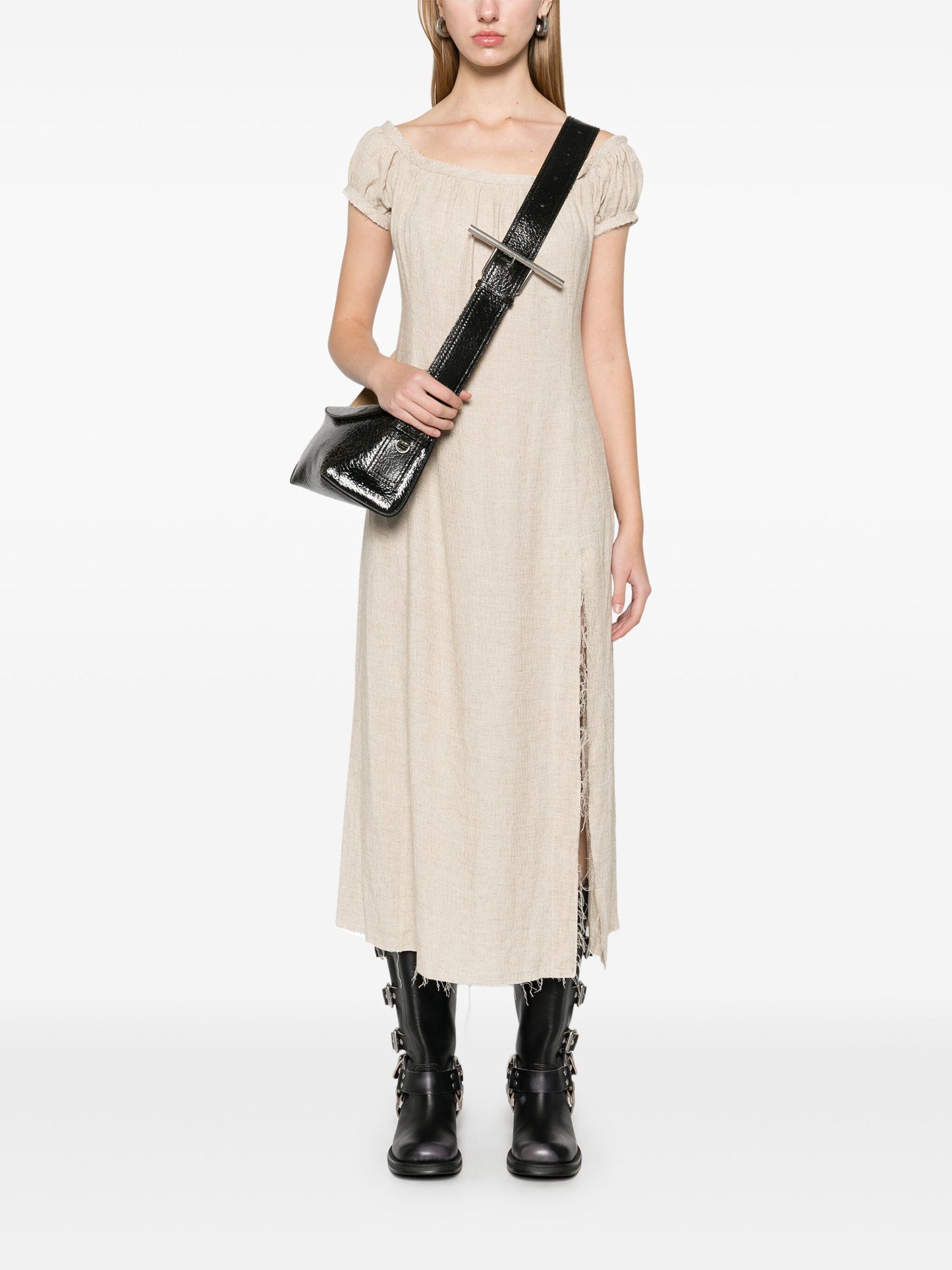 LINEN CHEMISE SLIP ONYX