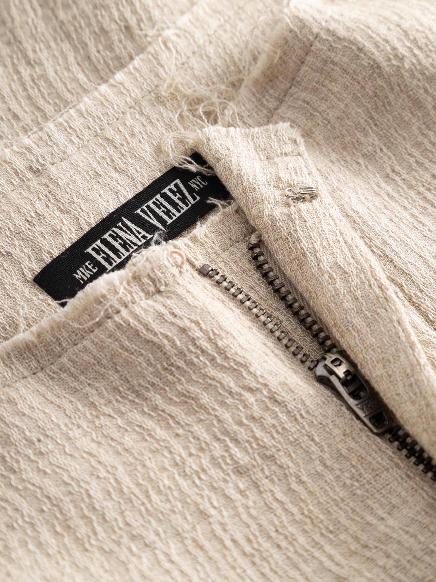 LINEN CREPE TROUSERS