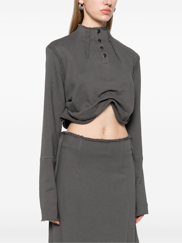 AMISH CROPPED JUMPER CHARCOAL