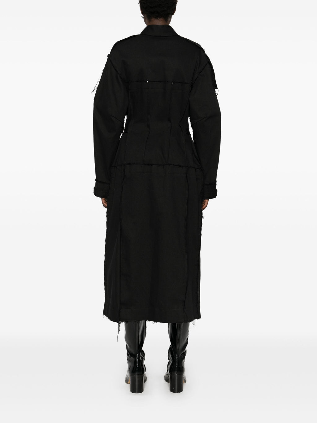 DARTED DENIM TRENCH