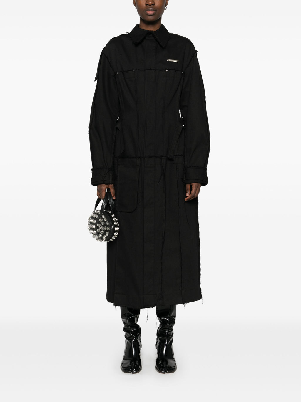 DARTED DENIM TRENCH