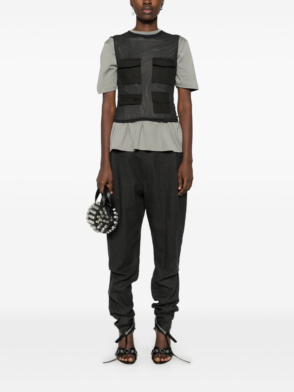 LINEN CREPE TROUSERS