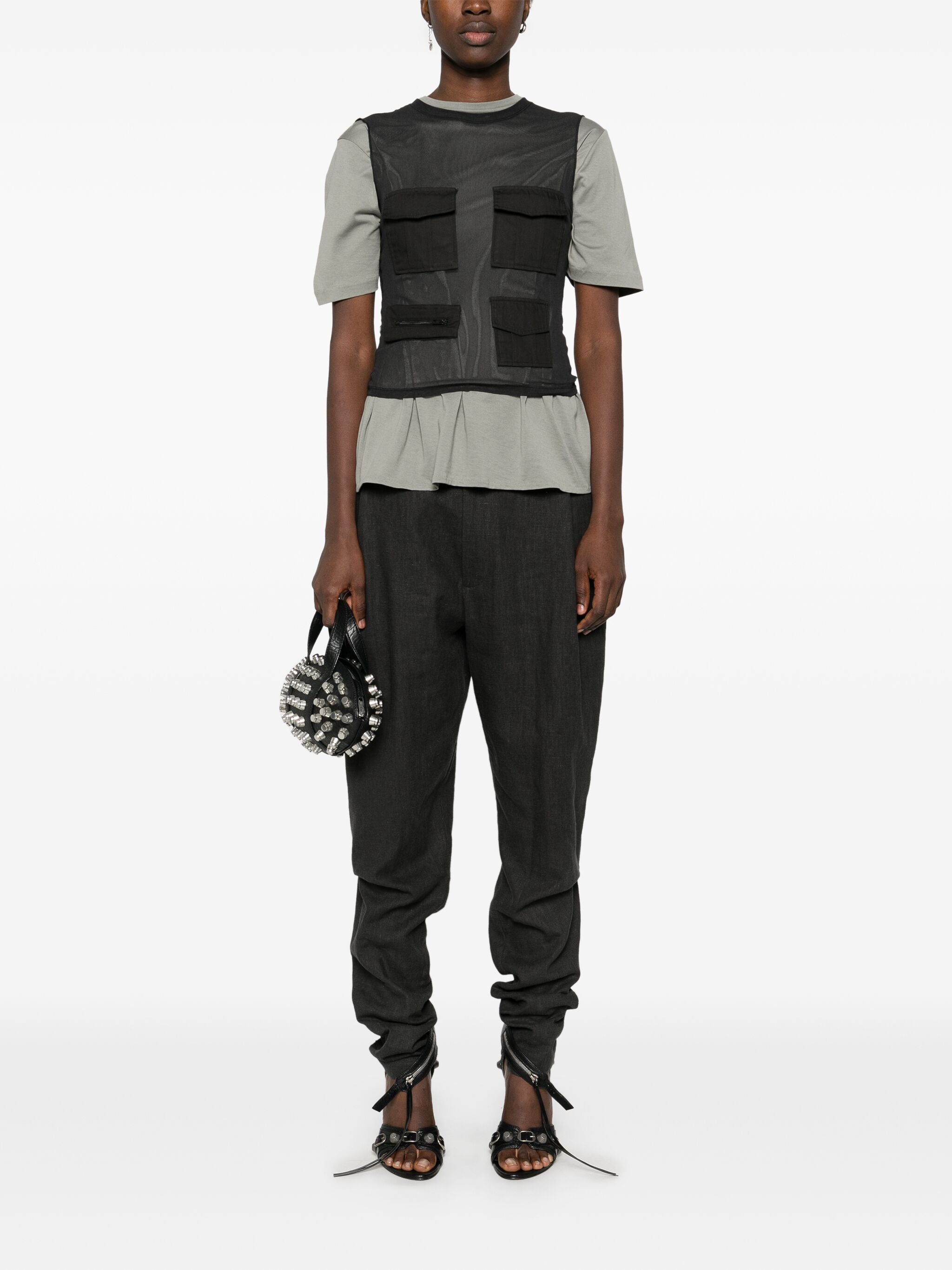 LINEN CREPE TROUSERS