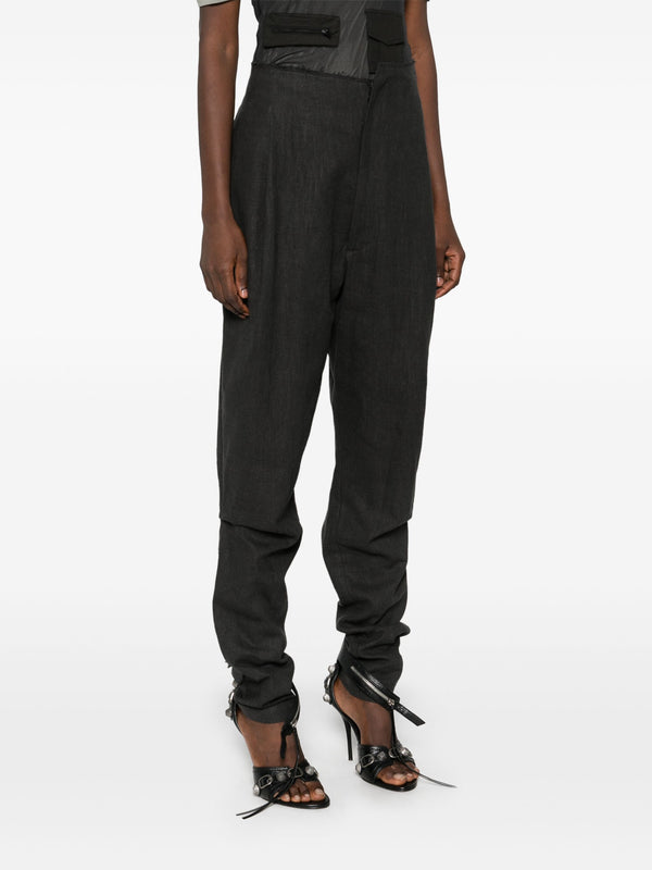 LINEN CREPE TROUSERS