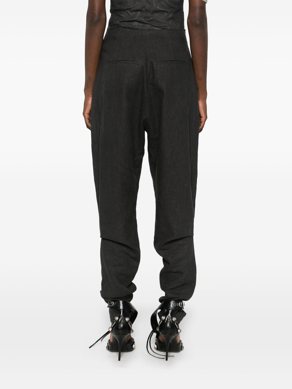 LINEN CREPE TROUSERS