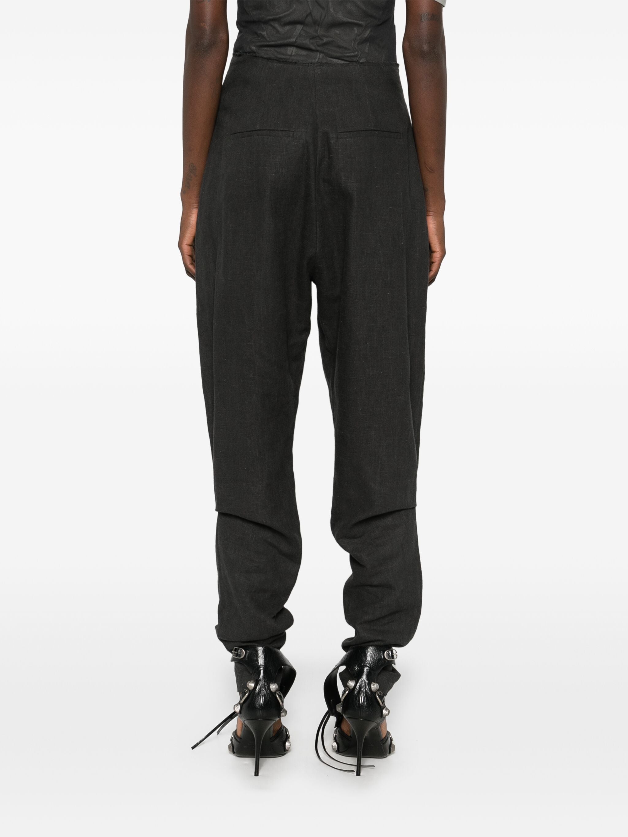 LINEN CREPE TROUSERS