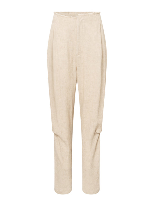 LINEN CREPE TROUSERS