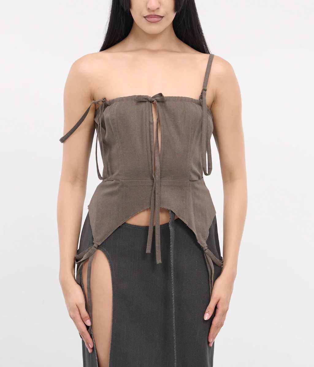 KEYHOLE CORSET TOP