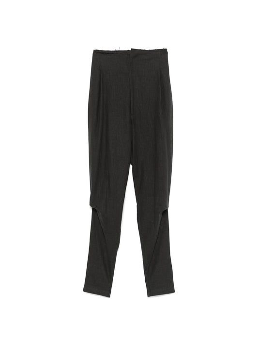 LINEN CREPE TROUSERS