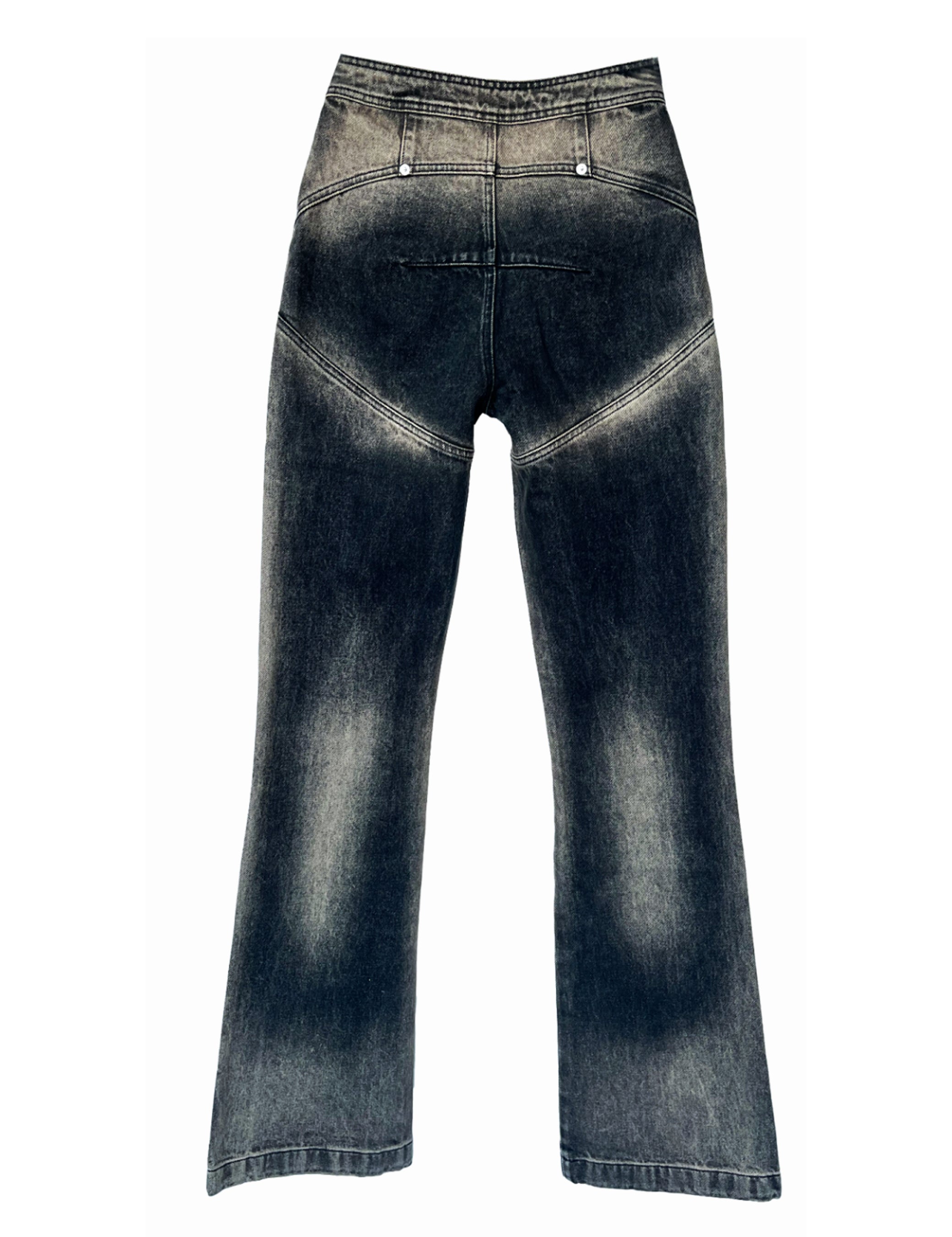 DOUBLE BELTED FLARE JEANS | PRE-ORDER | SHIPS FIRST WEEK OF MAY